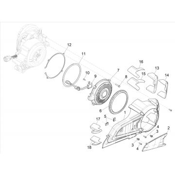 Carterdeksel Vespa Elettrica 25km/u SCH Euro 5 2021