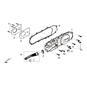 Carterdeksel links Sym Joymax 125I ABS