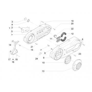 Carterdeksel Piaggio Beverly 500 Euro 3 2007-2012