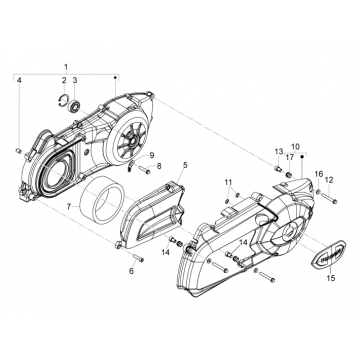 Carterdeksel Piaggio MP3 300 LT Sport 2009-2014