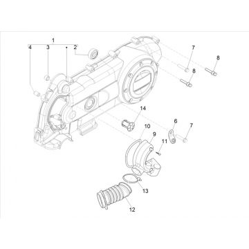Carterdeksel Vespa Primavera 50 4-takt IGET 3V Euro 5