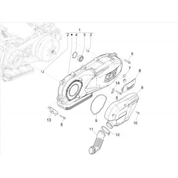 Carterdeksel Vespa GTS 125 IE ABS Euro 4 2016-2018