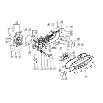 Carter - Carterdeksel Kymco Downtown 125i 4-takt LC