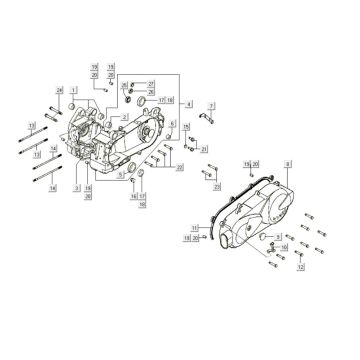Carter - Carterdeksel Kymco Like 200i 4-takt AC wit