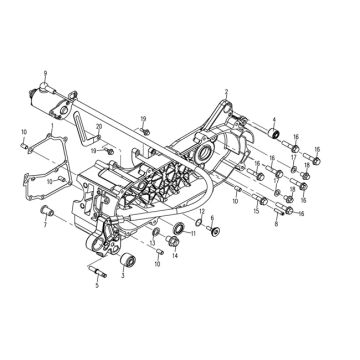 Carterhelft - startmotor 3B3 50cc (Euro 4; na 2018)