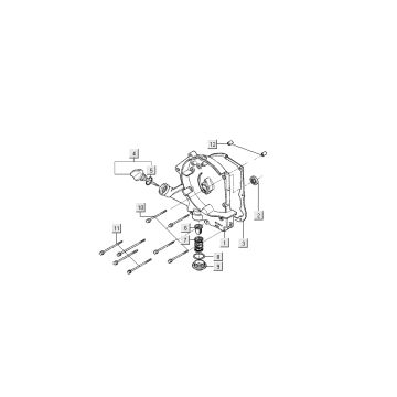 Carterhelft rechts - Peilstok - Oliefilter Kymco Filly 4-takt zilver