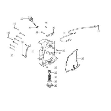 Carter - Peilstok - Oliefilter Kymco Agility 16"+ 125 4-takt AC mat metallic zilver