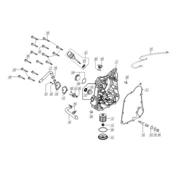 Carter - Peilstok - Oliefilter Kymco People GTI 300i 4-takt LC