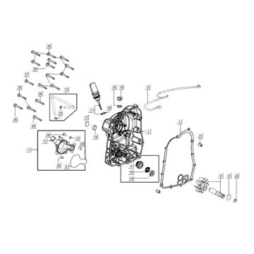 Carter - Peilstok - Oliefilter Kymco Xciting 400i 4-takt LC parelzwart