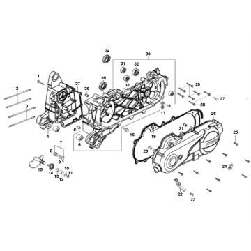 Carter - Carterdeksel - Kickstarteras Turbho CX 50 4-takt