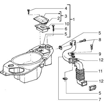 Helmbak Piaggio Liberty 50 2-takt AC ←2006