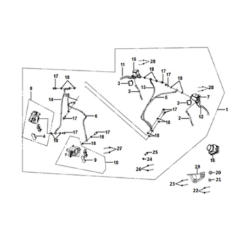 CBS brake system assy Sym Fiddle IV 125i LC ABS E5 2020-2021