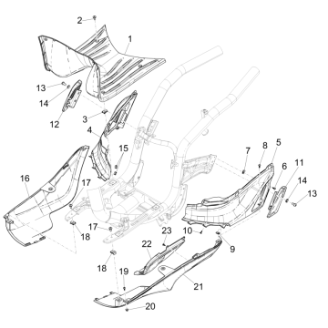 Treeplank - Voetensteun Piaggio Liberty 50 4-takt AC