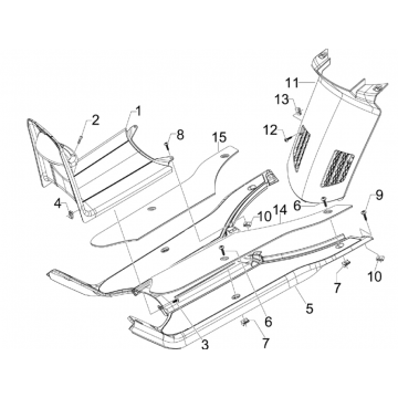 Treeplank - Voetensteun Piaggio NRG Power 50 2-takt LC Euro 4