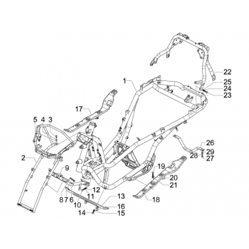 Frame Piaggio MP3 300 LT Sport 2009-2014