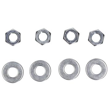 Cilinderkop moeren en ringen set 4  stuks ieder universeel M7 Minarelli horizontaal/AM6/CPI/Keeway/Generic/Wallaroo/Zundapp