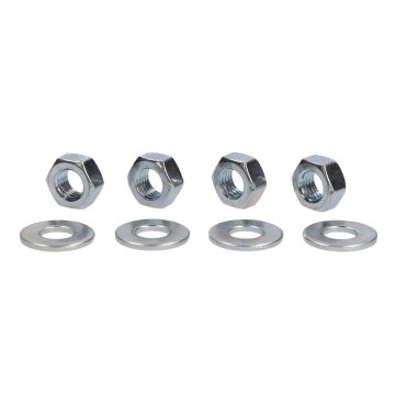 Cilinderkop moeren en ringen set 4  stuks ieder universeel M7 Minarelli horizontaal/AM6/CPI/Keeway/Generic/Wallaroo/Zundapp