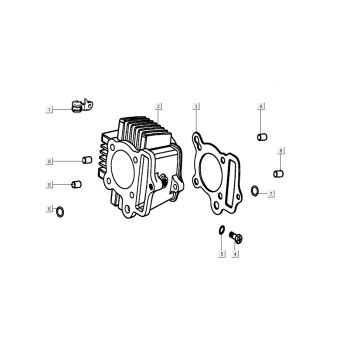 Cilinder Kymco K-Pipe 4-takt Glans Zwart