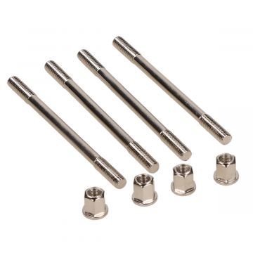 Cilinder tapeind M7X109mm lengte set inclusief lange moeren verchroomd Minarelli horizontaal AC-LC 4 stuks