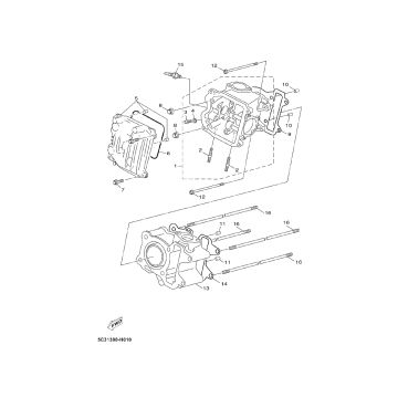 Cilinder - Cilinderkop Yamaha Neo's 4-takt 2008→ Cilinder-Znen-Grand-Retro-125cc