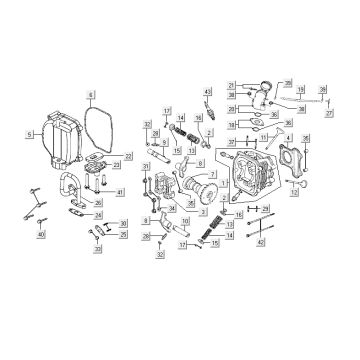 Cilinderkop - Nokkenas - SLS Kymco Agility RS 4-takt wit 09 Cilinderkop - Nokkenas - SLS Kymco Agility RS 4-takt wit 09