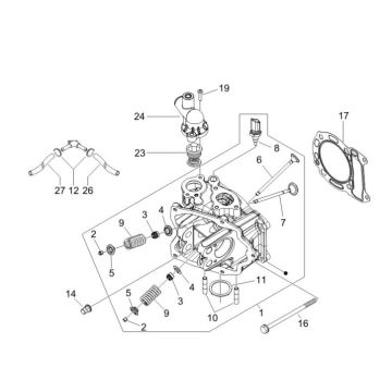 Cilinderkop Gilera Runner 200 VXR 4-takt LC Euro 3 2006-2007