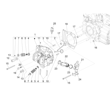 Cilinderkop Piaggio MP3 500 LT Sport 2014-2016