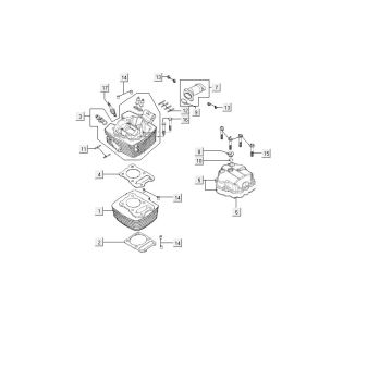 Cilinderkop Kymco MXU 150
