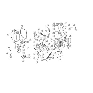 Cilinderkop Kymco Carry 4-takt zwart