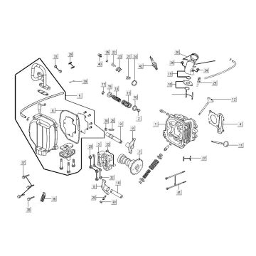 Cilinderkop Kymco Carry 50i 4-takt Euro 4 wit