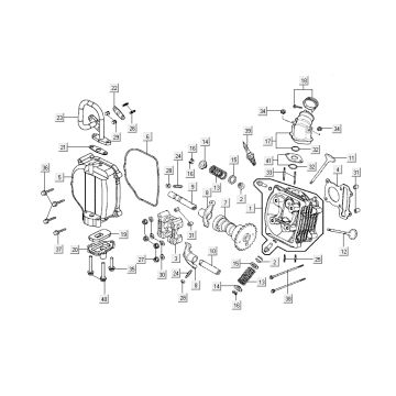 Cilinderkop Kymco New Dink 4-takt zwart metallic