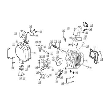 Cilinderkop Kymco People S 50 4-takt zwart
