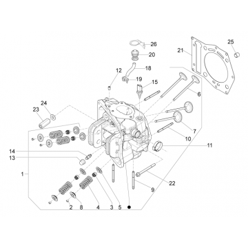 Cilinderkop Piaggio Beverly 500 Euro 3 2007-2012
