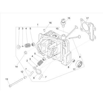 Cilinderkop Vespa Primavera 50 4-takt IGET 3V Euro 5