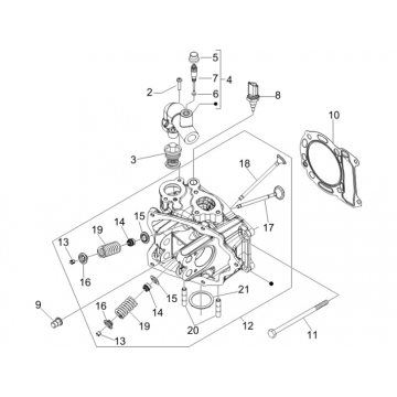 Cilinderkop Vespa GTS 250 ie 2005-2009 (met ABS)
