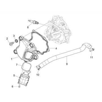 Cilinderkopdeksel - Bougie Vespa GTS 125 IE