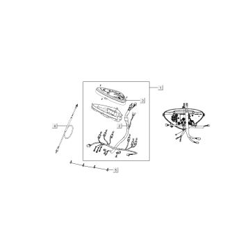 Kilometerteller - Kilometertellerkabel Kymco Super8 50 4-takt AC 2009→ matzwart