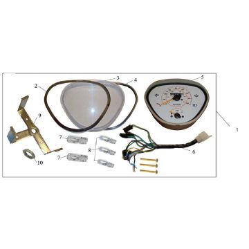 Kilometerteller - Cockpit - Kilometertellerkabel AGM LX zwart