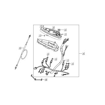 Kilometerteller - Cockpit - Kilometertellerkabel Kymco People S 50 4-takt zwart