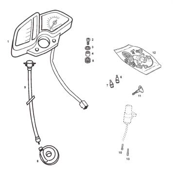 Kilometerteller - Cockpit Derbi Derbi Senda R X-Treme 2007 Euro 2 edition 3
