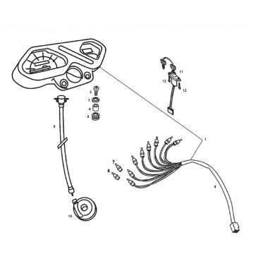 Kilometerteller - Cockpit Derbi Senda SM DRD oud model