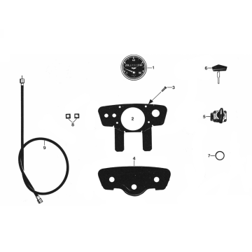 Kilometerteller - Cockpit Zundapp C50 Sport 529-010