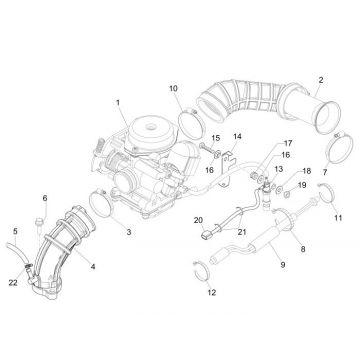 Carburateur Vespa Primavera 50 4-takt 4V