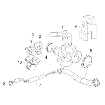 Carburateur Vespa LXV 50 2-takt AC