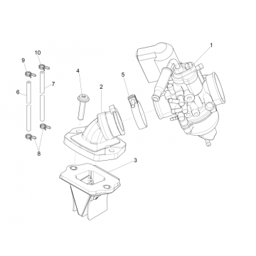 Carburateur Piaggio Zip 50 SP 2-takt LC 2006-2013