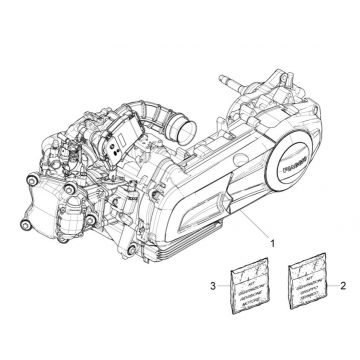 Motorblok compleet Piaggio MP3 300 ie LT Business - Sport (met en zonder ABS) 2016-2018