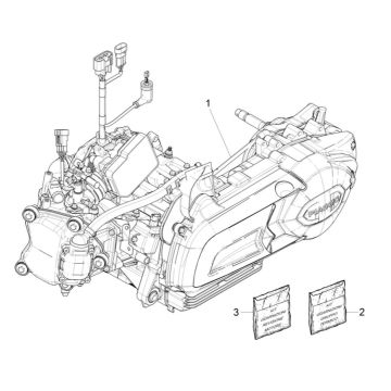 Motorblok compleet Piaggio MP3 300 HPE / 300 HPE Sport ABS Euro 5 2020-2022