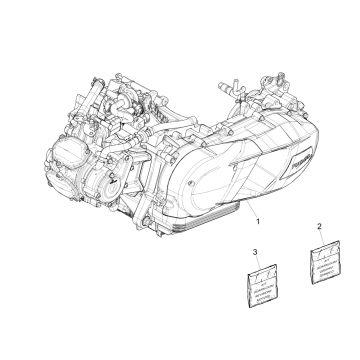 Motorblok compleet Vespa GTS 125 IE ABS Euro 4 2016-2018