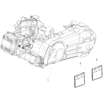 Motorblok compleet MP3 500 LT Sport 2014-2016