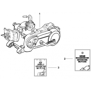 Motorblok compleet Piaggio Zip 50 SP 2-takt LC 2006-2013